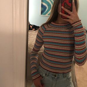 Free People XS long sleeve multicolored top